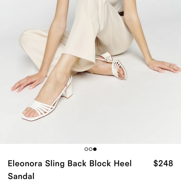 Reformation Eleonora Sling Back Block Heel Sandal - Picture 1 of 4